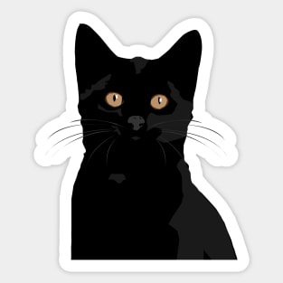 Black Cat Peeking Sticker